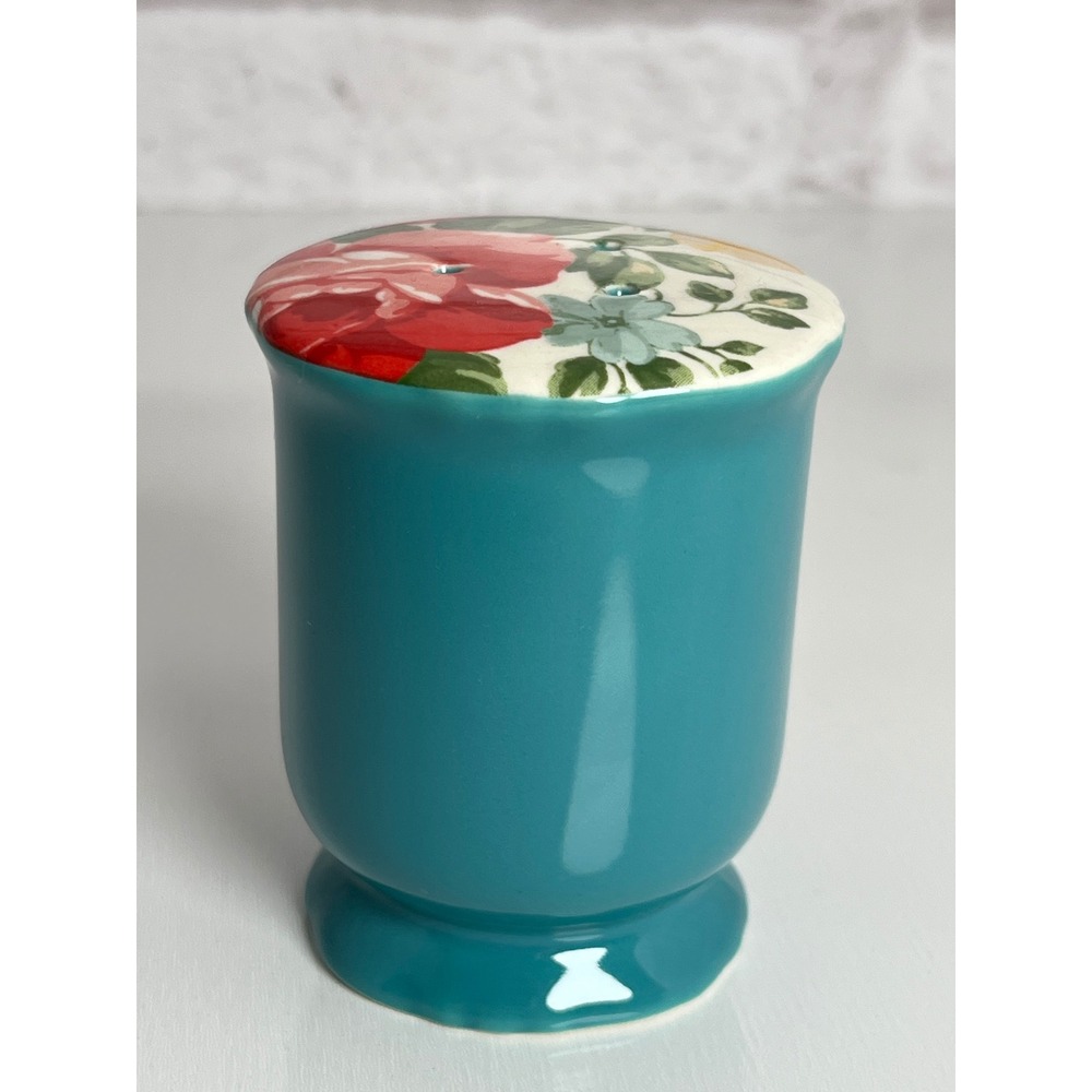The Pioneer Woman VNTG Teal Floral Stoneware Salt or Pepper Shaker Replacement